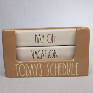 Rae Dunn Todays Schedule Calendar‎ Ceramic Office Home Desk Accessory